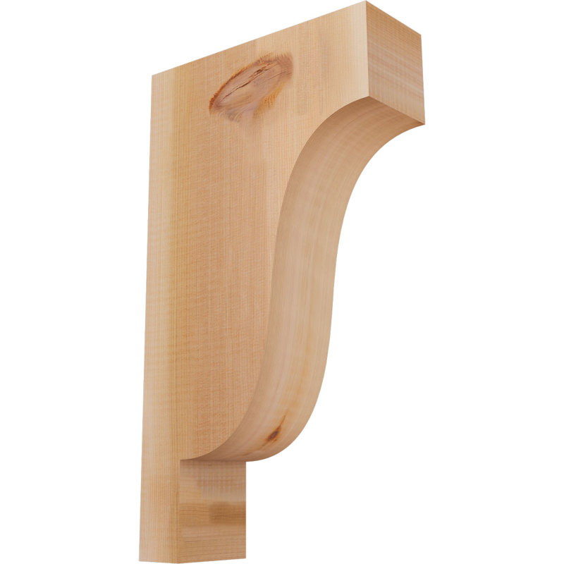 Newport Corbel, H 18 po x l 3,5 po x P 10 po, Cèdre rouge, Lisse