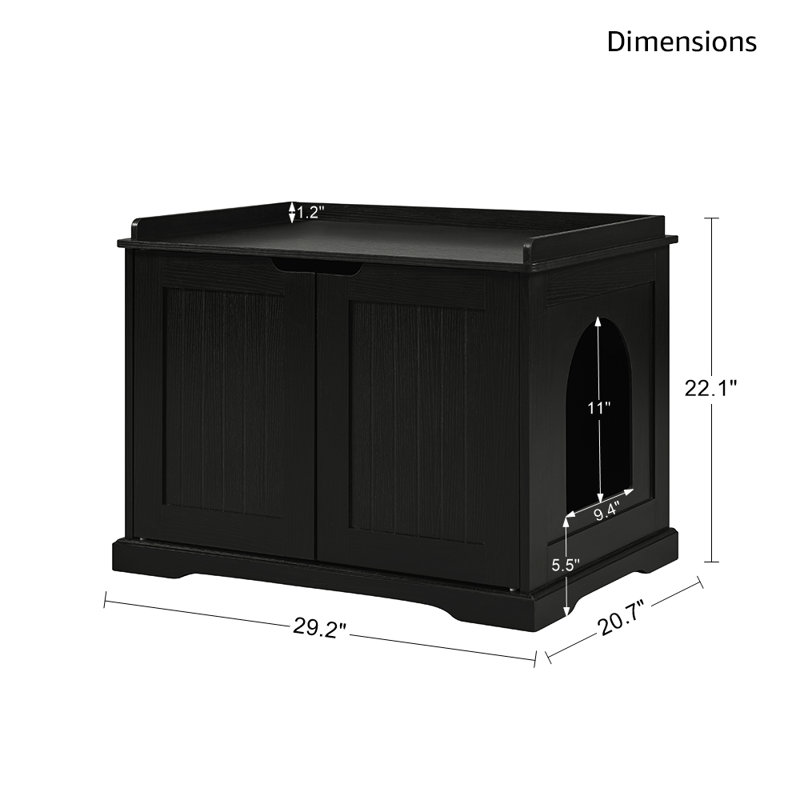 Enceinte de litière, Noir, noir, noir, noir