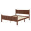 Base de lit en bois avec finition grain de bois, lit plateforme avec tête de lit et support à lattes de bois-1192486566-1192486567