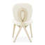 Camellia Field Caramel Upholstered Stool