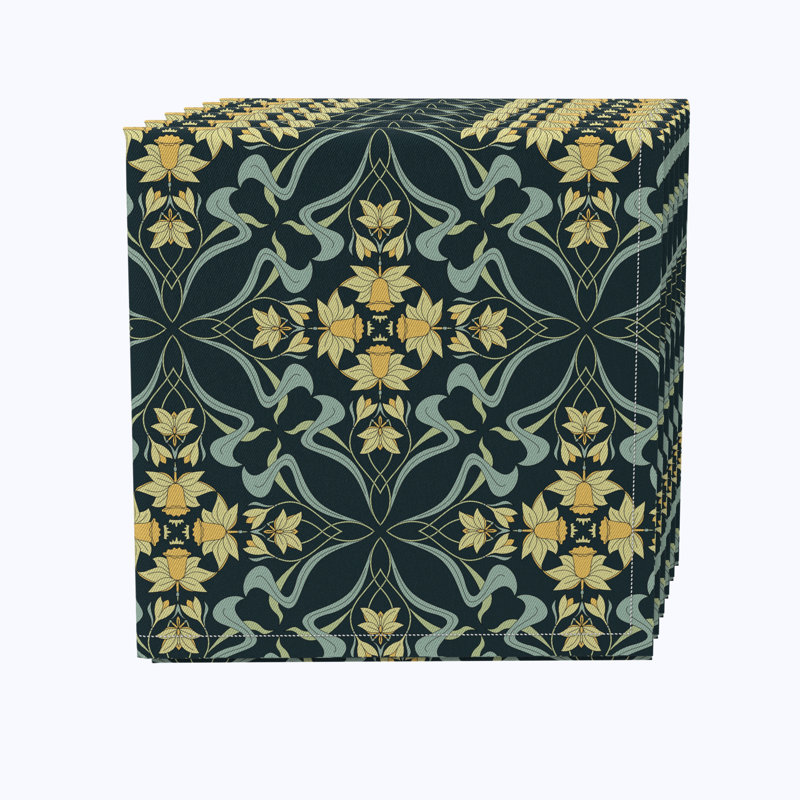 Canouan 100% Cotton Floral Square Napkin