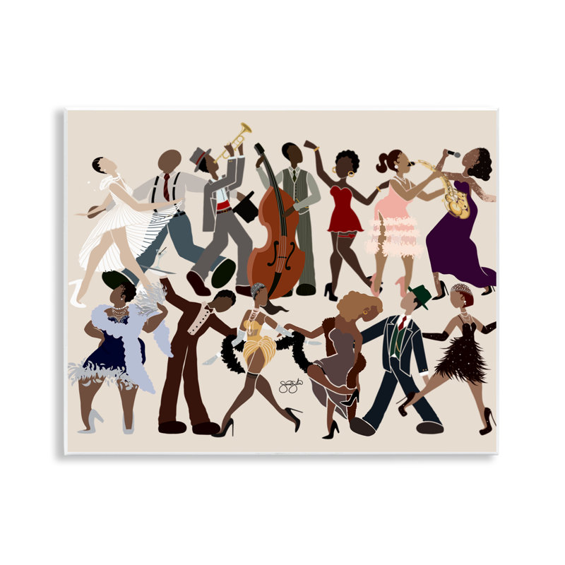 Plaque murale Rhythm Jazz Dancers, design par Sierra Siler