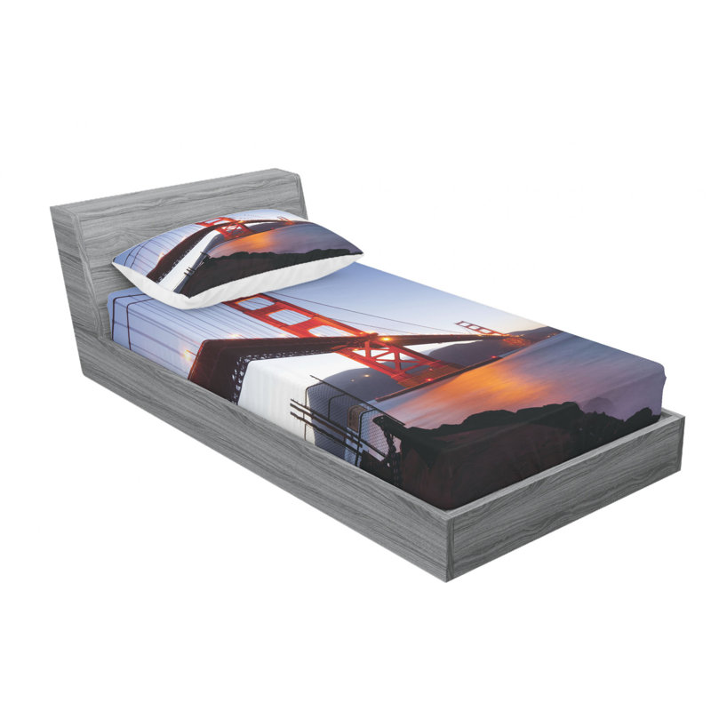 Microfiber Sheet Set, Twin Sheet Set with Fitted Sheet