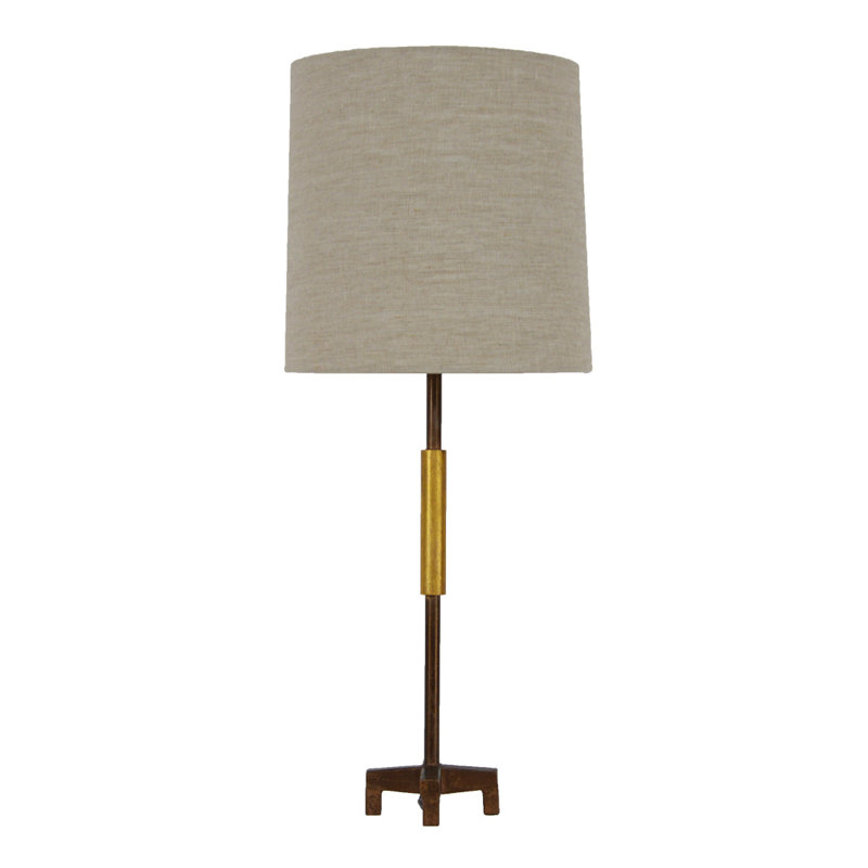 Aylan Table Lamp, Brown/Gold Leaf, Brown