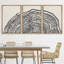 Duotone, bois noir, anneau, souche, neutre, art mural encadré sur toile, 3 pièces, reproduction d'art-1383408412-1383408413