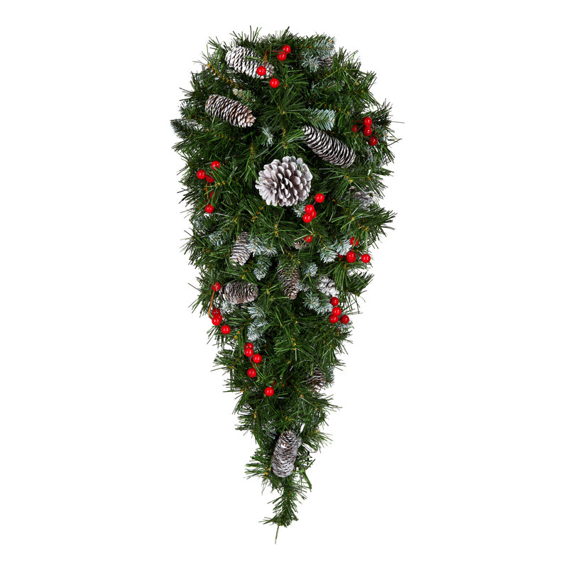 36 in. Frosted Berry Teardrop with LED Lights