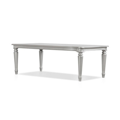 83.6" W Glam Dining Table, Silver