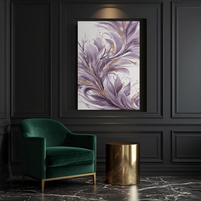 Abstrait floral 27, art mural beige sur toile