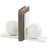 White Marble Geometric Sleek Orb 12 lbs Decorative Bookends with L- Shaped Bases, Set of 2-647985669