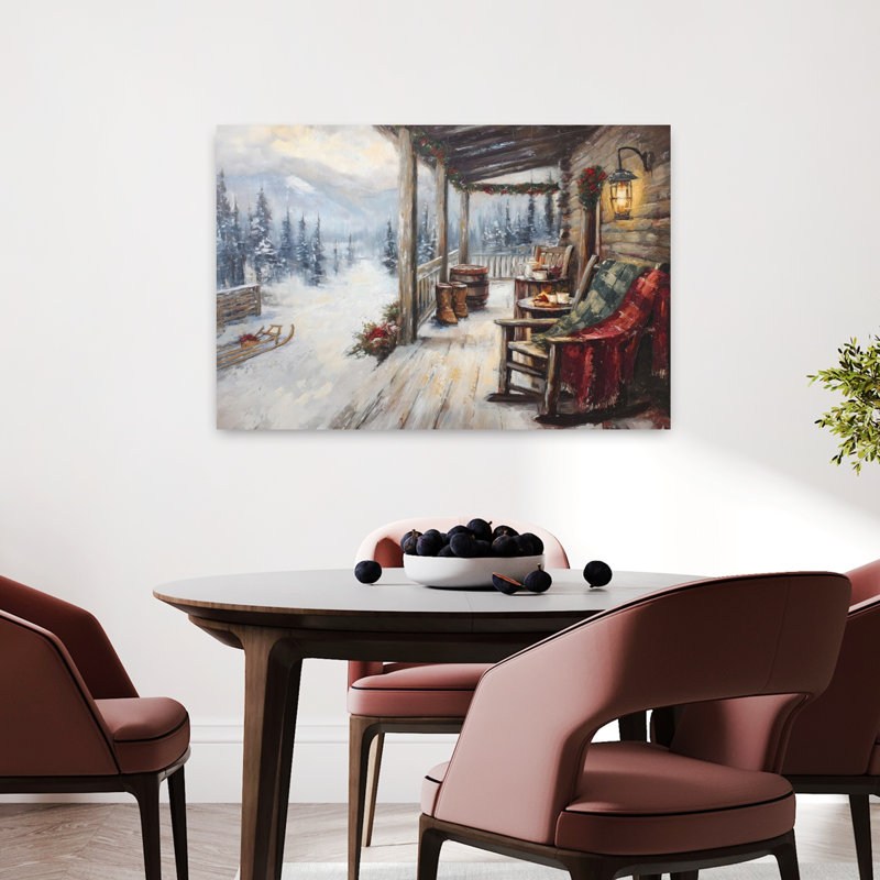 Reproduction d'art mural paysage d'hiver, 24" H x 36" W