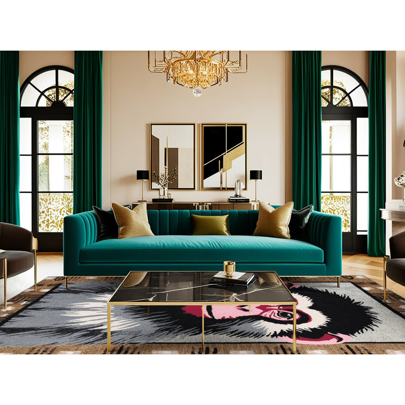  Tapis lavable Vinge de singe lavable, Rond 8 pi
