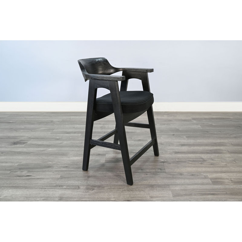  Wren Counter Stool, Black, Counter Stool (24" Seat Height), Black