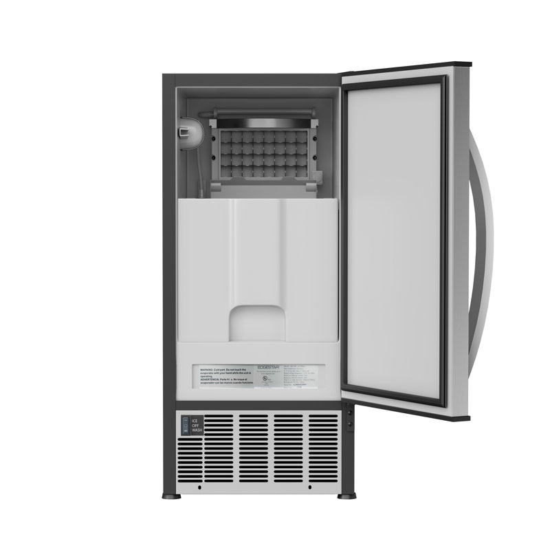 EdgeStar 50 Lb. Daily Production Cube Clear Ice Freestanding Ice Maker