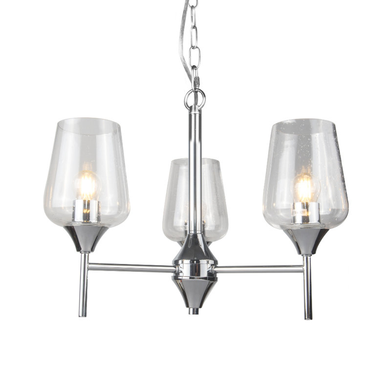 Cleaveland - Light Polished Chrome Pendant, 3