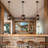 1-Light Farmhouse Solid Wood Single Pendant Light