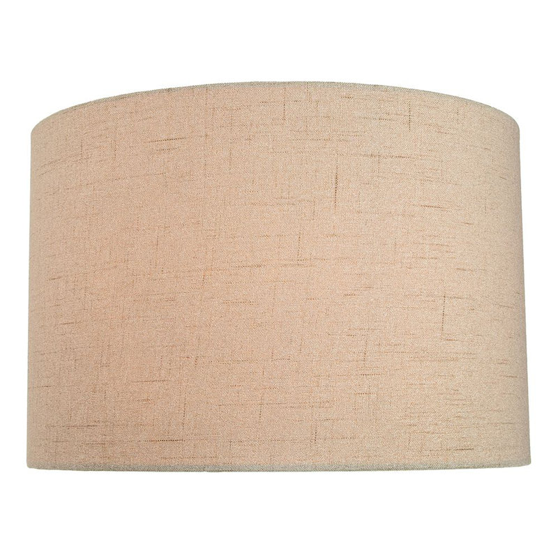 30cm Linen Drum Lamp Shade, Taupe, 20cm H x 30cm W x 30cm D