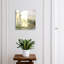 Key cabinet for home, Opens to the right, 30x30x5, White, Flowers against a background of blurred nature, 