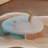 46"L Modern Cobblestone Coffee Table – High Gloss Finish, Composite Wood, Oval Design-1266526203