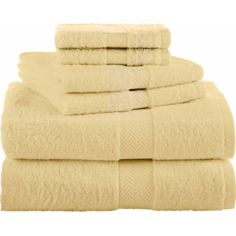 Martex 6 Piece Luxury Cotton Towel Set, 2 Bath Towels, 2 Hand Towels, 2 Washcloths 500 GSM 100% Ring Spun Cotton Highly Absorbent Soft Towels for Bathroom For Everyday Use, Hotel & Spa