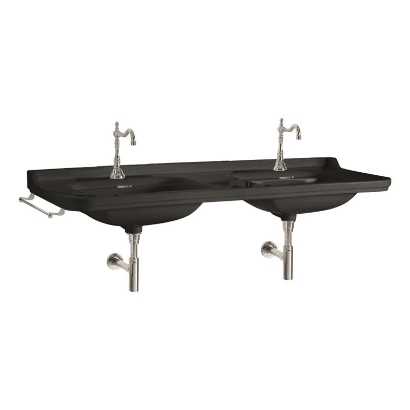 Waldorf 59.1'' L Bathroom Sink, Single Hole Faucet