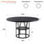Round Metal Base Dining Table-1950472947