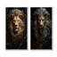 Ensemble de salon Regal Elegant Ruler Lion - Lion Wall Art-102584472-102584473