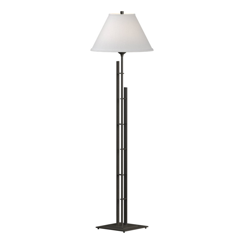 Metra 57.2" Floor Lamp, Natural Anna, Dark Smoke