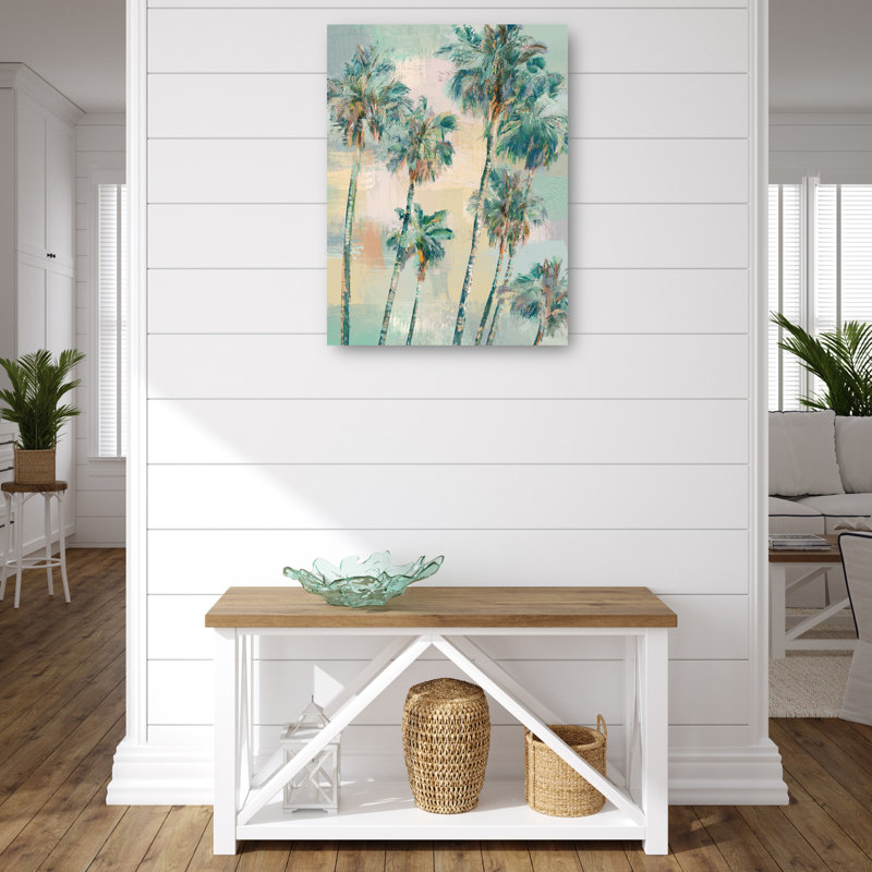 Island Breeze Blue and Green Canvas Art Print, 36" x 27"