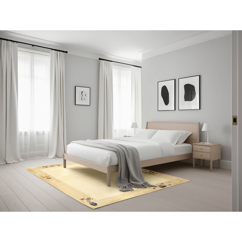 Surface beige contemporaine tapis, Rectangle 5 pi x 7 pi