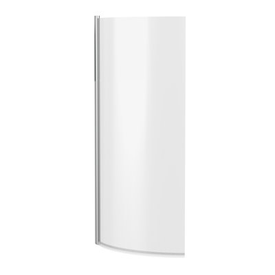 Pacific 720mm W x 1435mm H Hinged Semi-Frameless Tub Door with Clear Glass