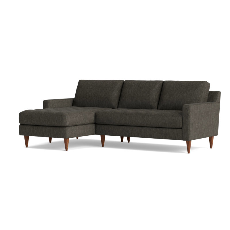 MCM Chaise Sectional, Performance Weave - Onyx, Left Hand Facing