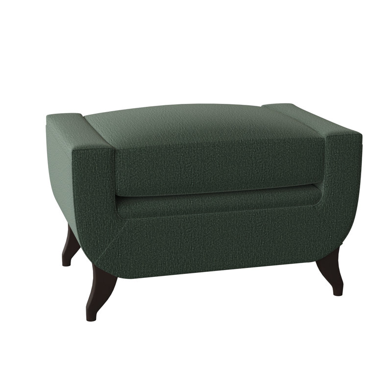 Armstrong Ottoman, American Walnut, Margaret Lagoon
