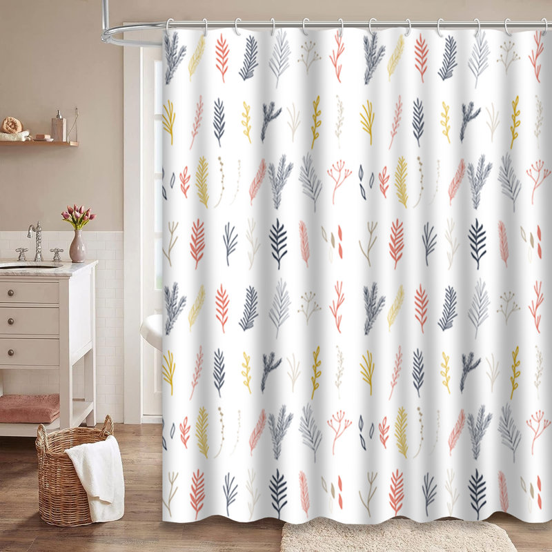 Rideau de douche avec 12 crochets, L 72 po x l 72 po