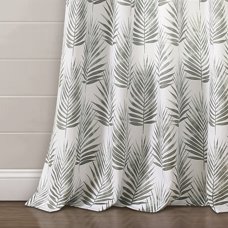 Paire de rideaux transparents avec passe-tringle , gris