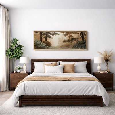 Golden Light Forest Meadow Scenic Nature Wall Decor Extra Large Pictures Framed Canvas Print Wall Art