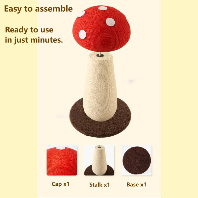 Sisal Mushroom shape Cat Tree Scratching Post