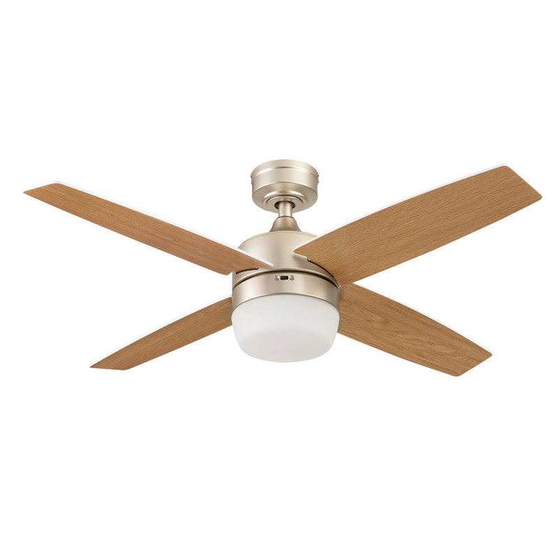 Atlas 44'' Ceiling Fan with LED Lights and Remote Included, Champagne