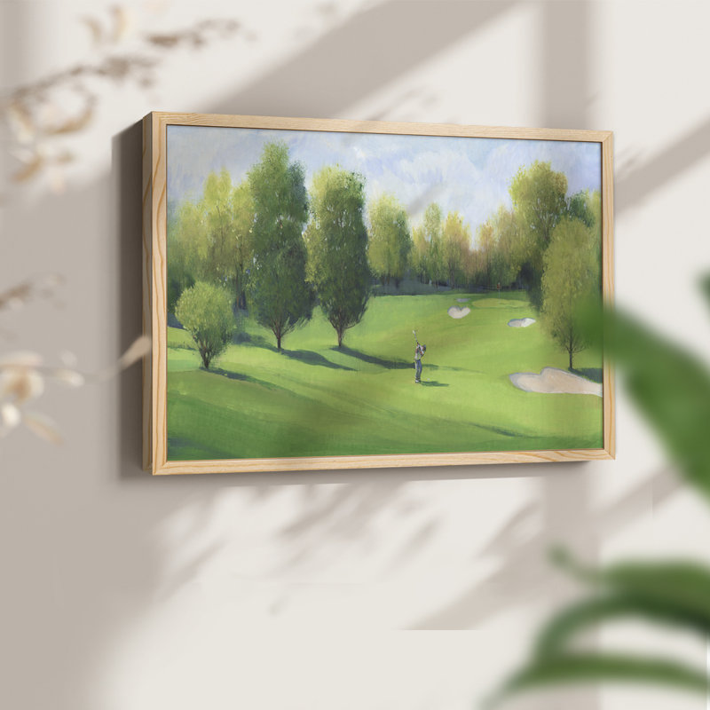Fairway Shot I -Framed Print - Restickable, 11" H x 14" W, Natural