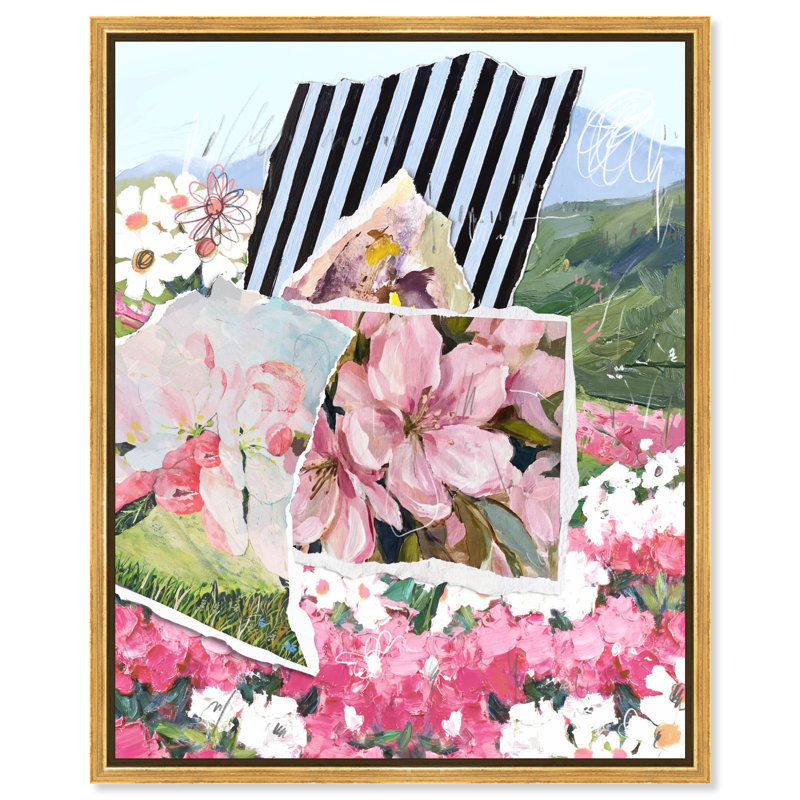Let it All Bloom Floral & Botanical Canvas Print by Oliver Gal, Black Frame, 16 x 20, 21"H x 25"W, Gold Floater Frame
