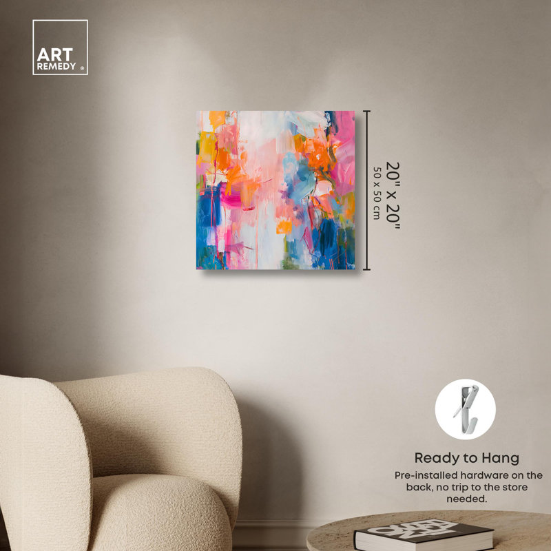 20" x 20" Modern Abstract Wrapped Canvas Art