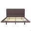 Base de lit flottante avec lumière DEL, lit plateforme moderne en cuir de polyuréthane, aucun sommier requis, assemblage facile-900460280-900460281