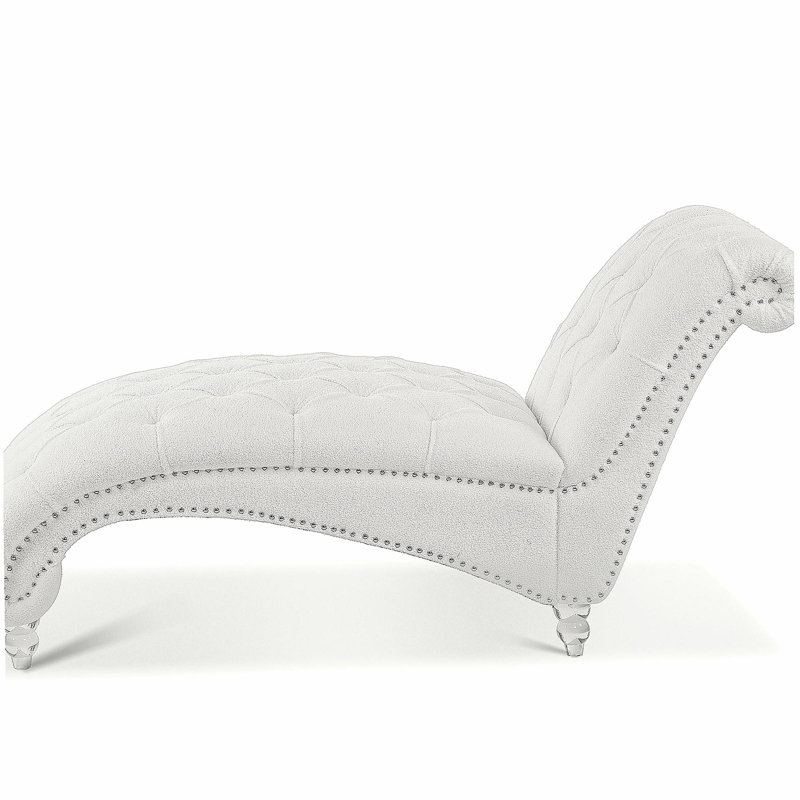 Chaise longue sans accoudoirs touffetée