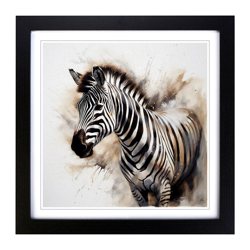 Single Picture Frame Print on Wood, Black Framed