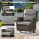 Simle 2 - Person Outdoor Seating Group PE Wicker Swivel Glider Chair With Cushions And Side Table