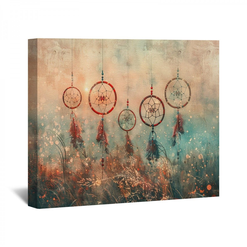 «Dreamcatchers» sur toile, H 11 po x l 14 po x P 3 po