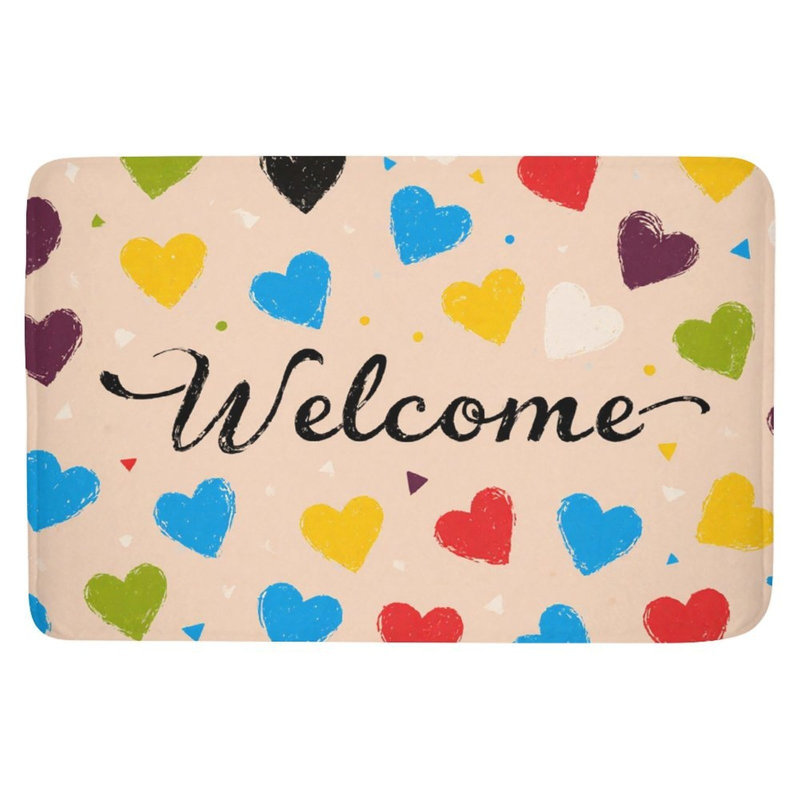 Tapis pour salle de bain Heart Welcome, 16 x 24