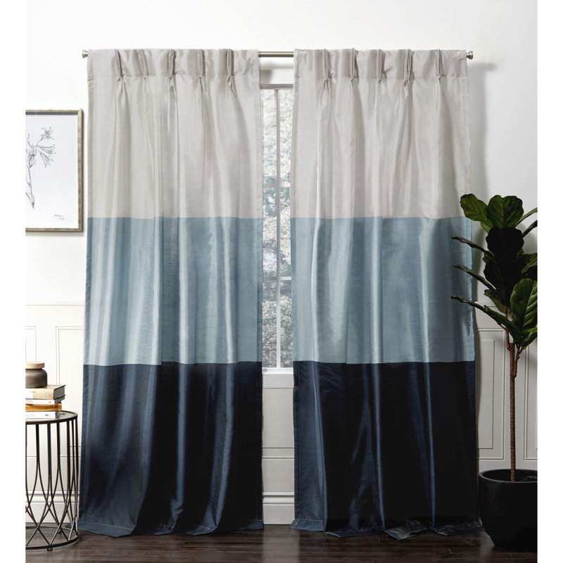 Paire de rideaux obscurcissant Flen, Bleu sarcelle, 27 po x 96 po