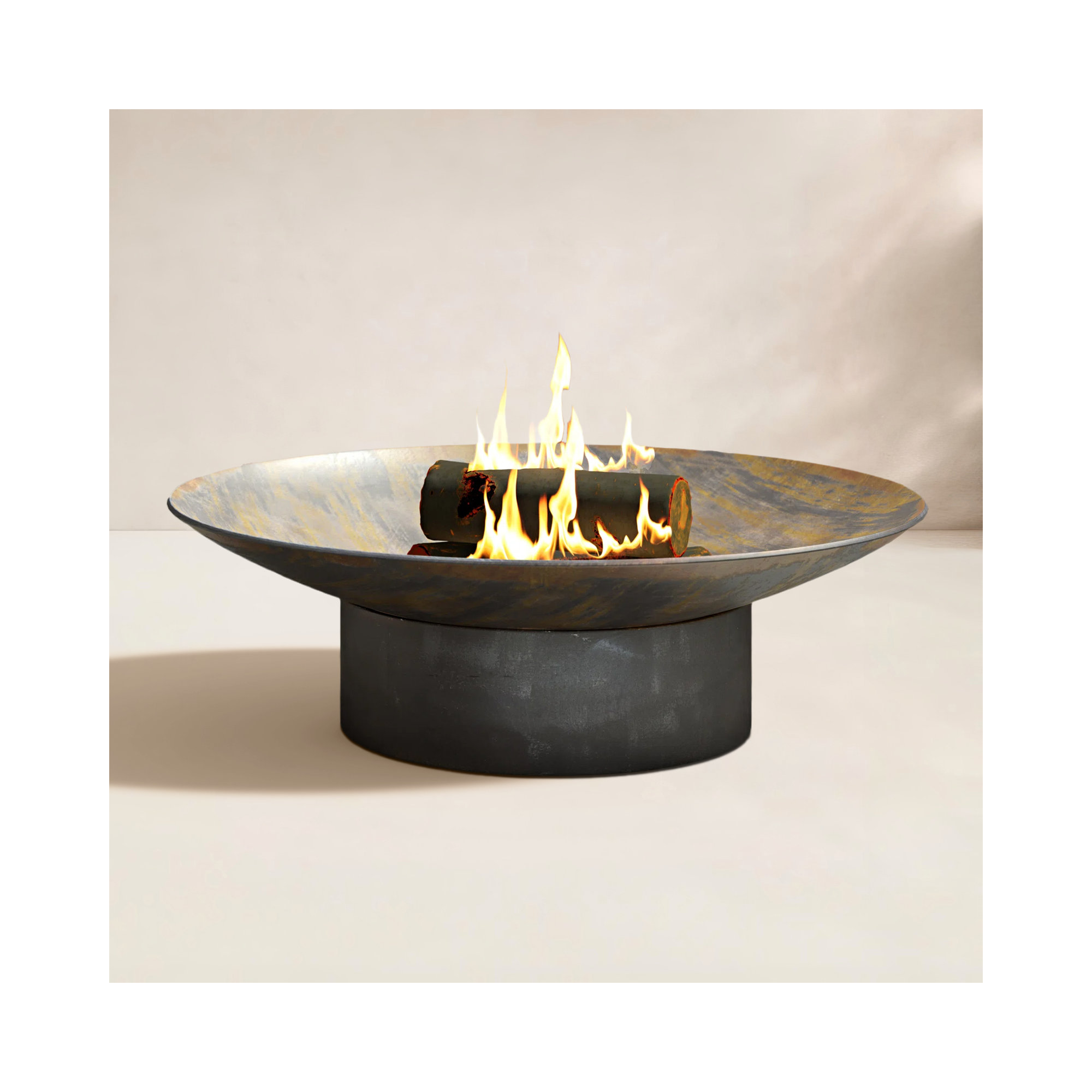 Hartlepool Round Fire Pit, 12" H x 48" W x 48" D