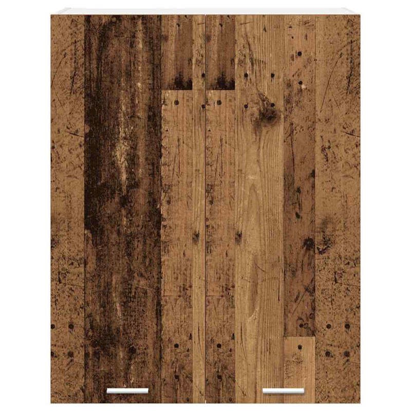 Vidaxl Hanging Cabinet Riga White 60 X 31 X 100 Cm Engineered Wood, 100cm H x 80cm W x 31cm D, Old Wood