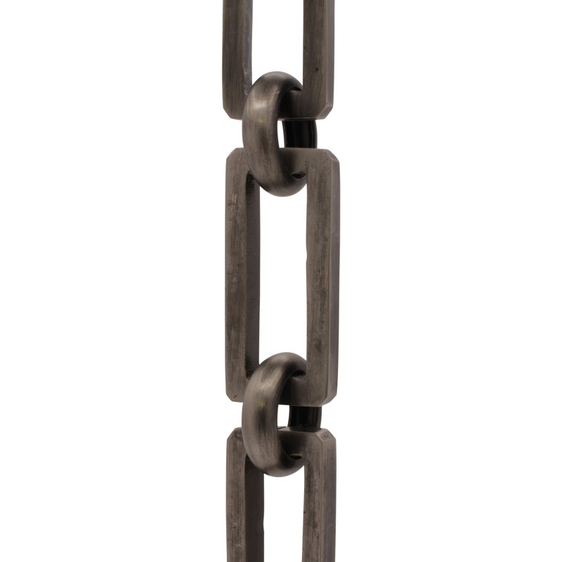 Rectangle Hinge Chain, 12”H x 0.94”W x 0.26”D, Antique Nickel